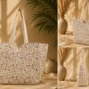 Handcrafted Sherwani Stone Work Embroidered Tote Bag | Festive Fabric