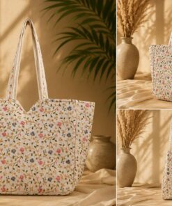 Handcrafted Sherwani Stone Work Embroidered Tote Bag | Festive Fabric