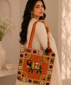 Alternative view of Handcrafted Embroidered Tote Bag | Rajasthani Cotton