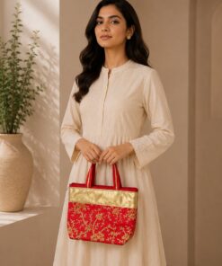 Alternative view of Handcrafted Embroidered Potli Bag | Zari & Zardozi Festive Handbag