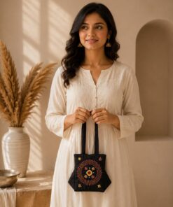 Alternative view of Handcrafted Banjara Mirror Work Handbag