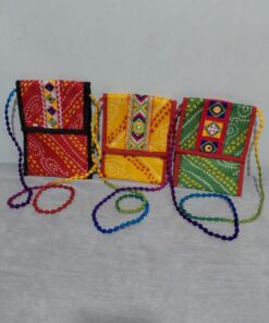 Handcrafted Mobile Sling Bag | Ethnic Fabric Crossbody