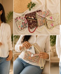 Handcrafted Ethnic Silk Clutch | Printed Fabric